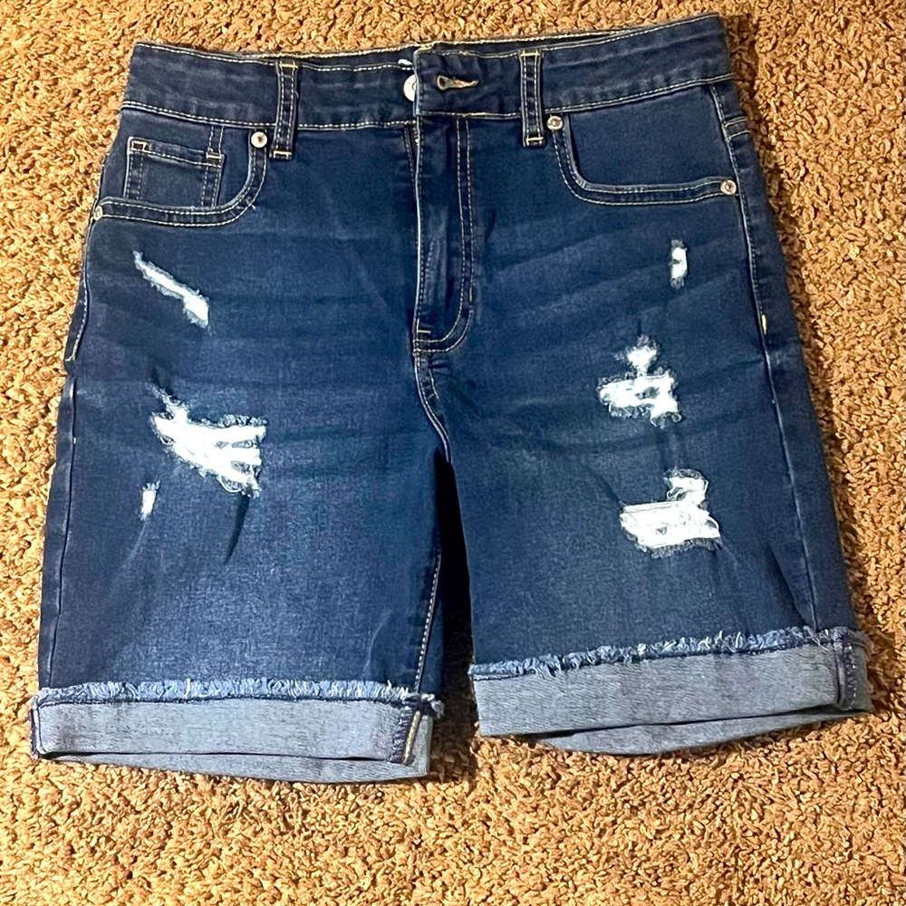 Distressed Jean Shorts